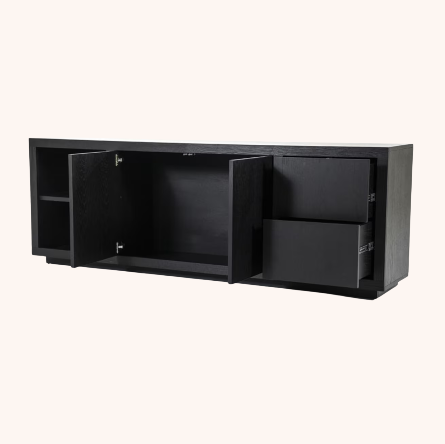 Dressoir Helsinki Eiken, 200cm zwart