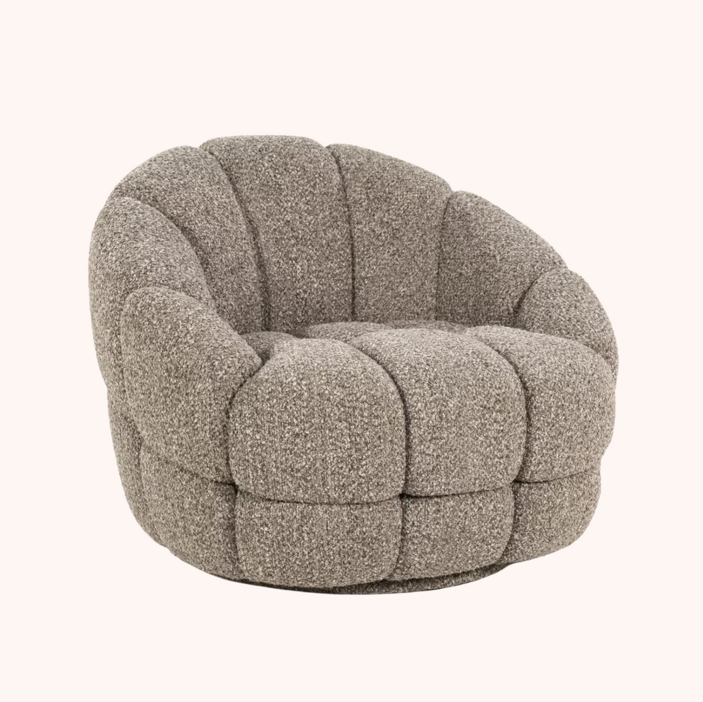 Fauteuil Tina Bouclé taupe