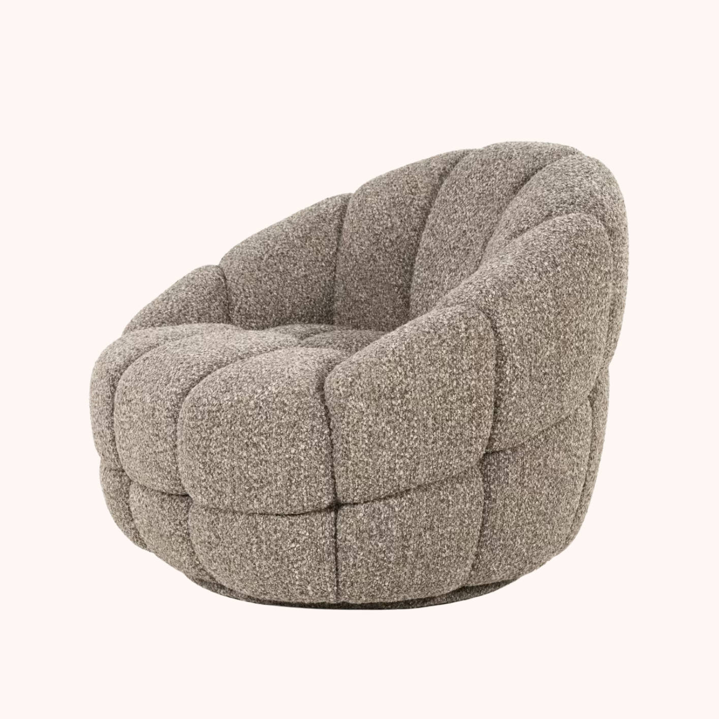 Fauteuil Tina Bouclé taupe