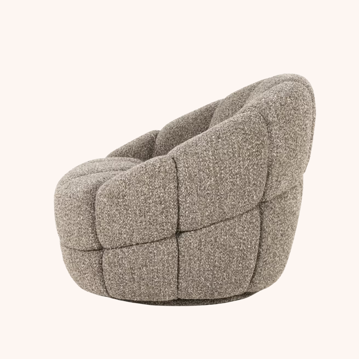 Fauteuil Tina Bouclé taupe