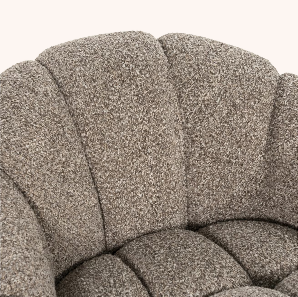 Fauteuil Tina Bouclé taupe