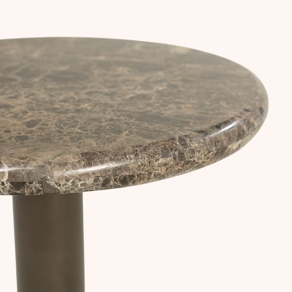 Ronde Bijzettafel Luigi Marmer, 45cm