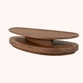Organische Salontafel Nino Mangohout, 140 x 65cm
