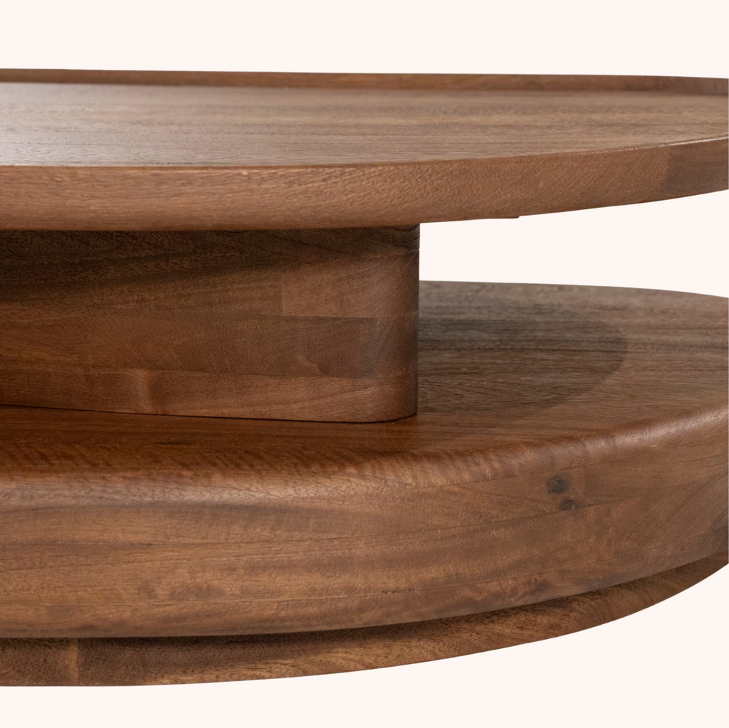 Organische Salontafel Nino Mangohout, 140 x 65cm