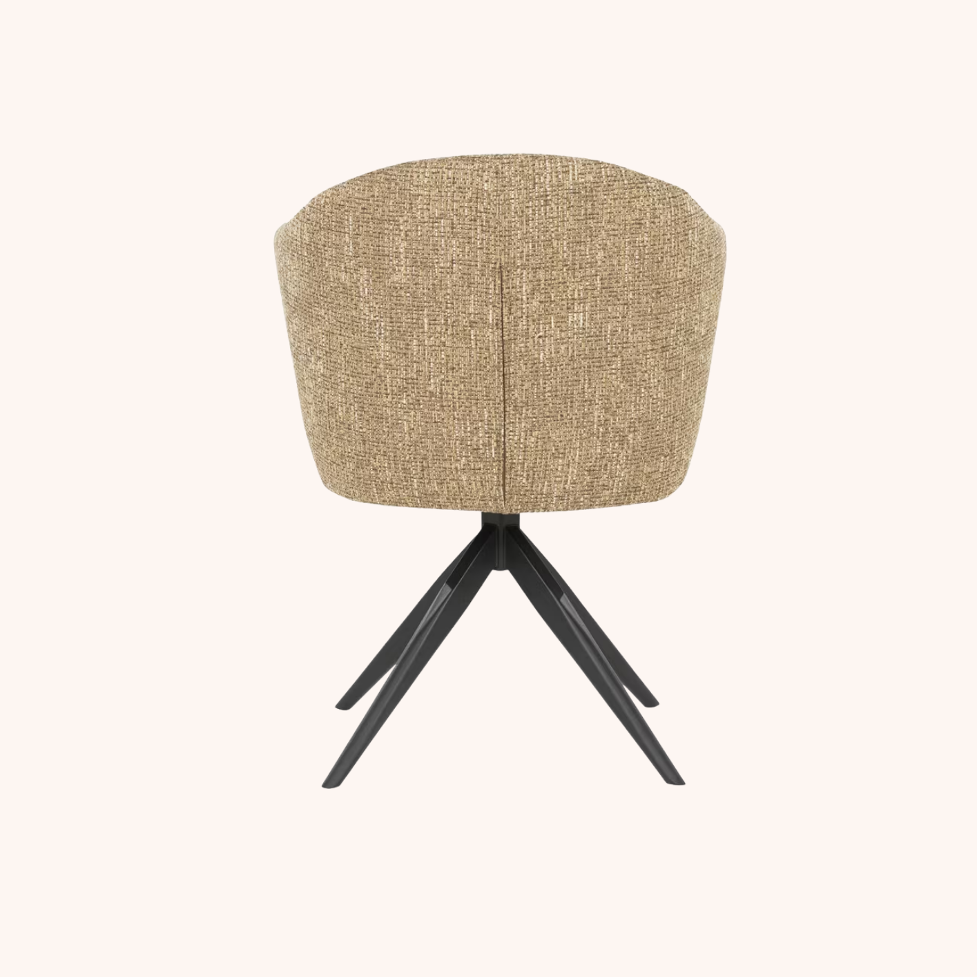 Draaibare Eetkamerstoel Connor Zwart onderstel mosterd