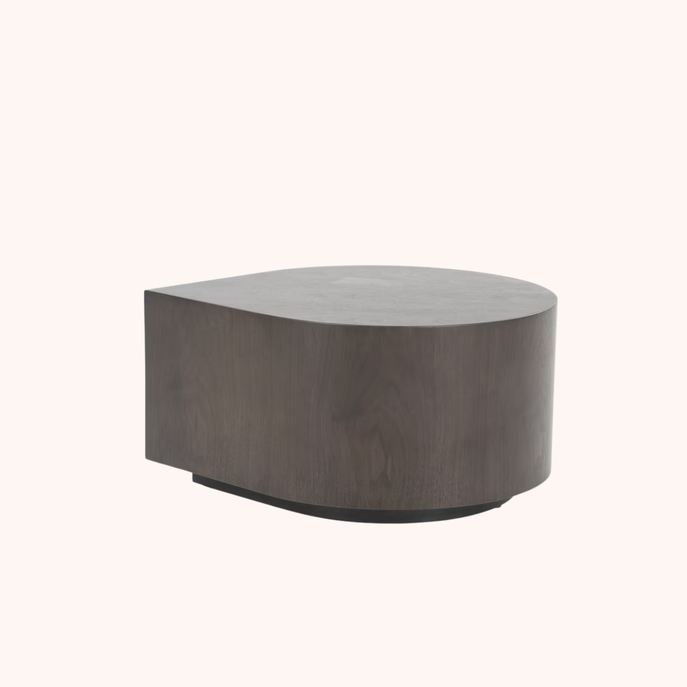 Organische Bijzettafel Jules Walnoot, 55 x 55cm bruin