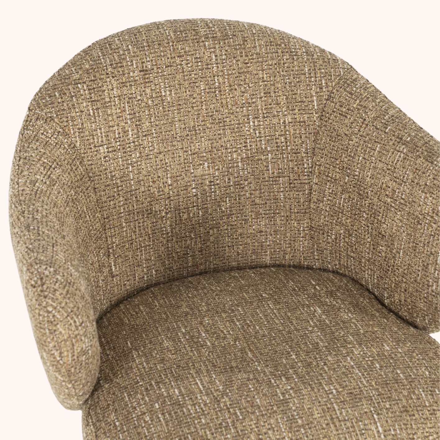 Draaibare Eetkamerstoel Connor Zwart onderstel mosterd