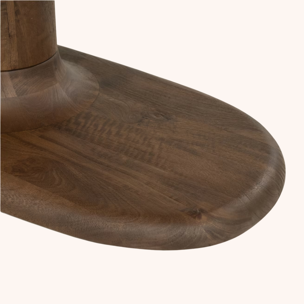 Ovale Eettafel Coco Mangohout, kleur Bruin