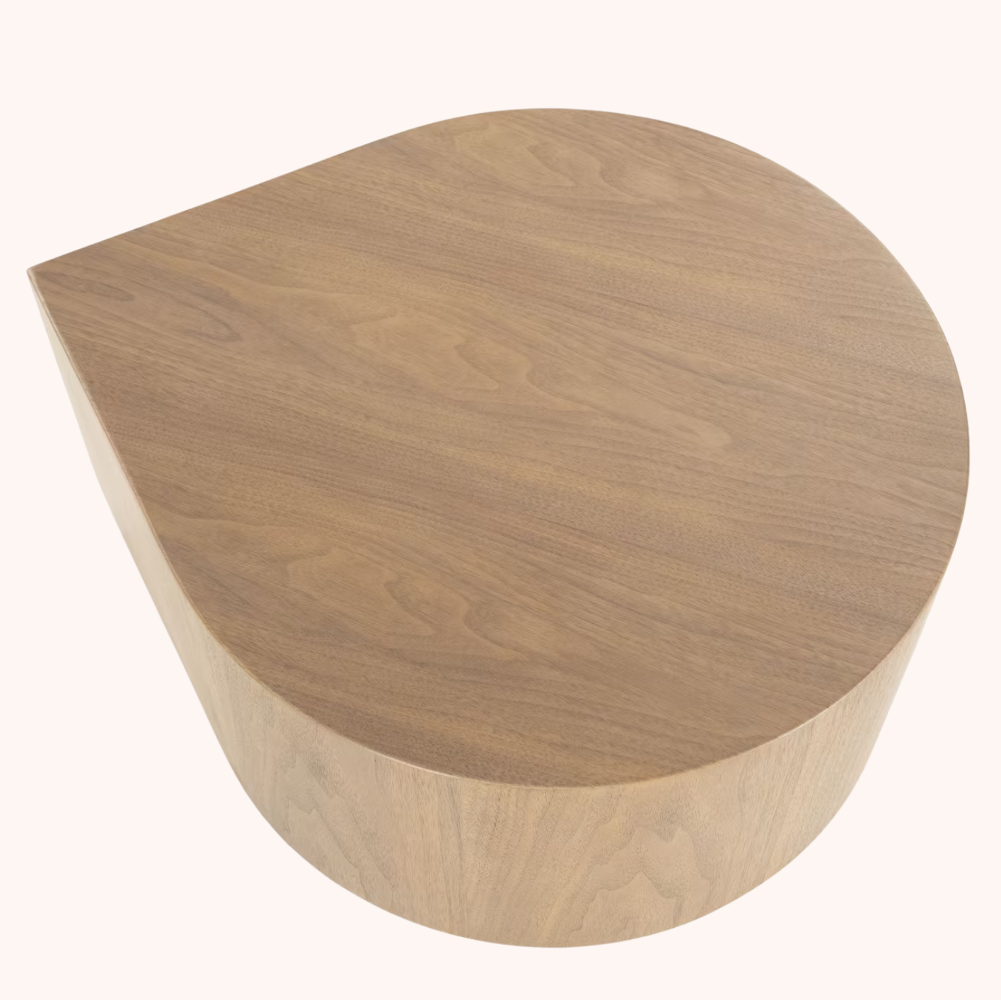 Organische Bijzettafel Jules Walnoot, 55 x 55cm bruin