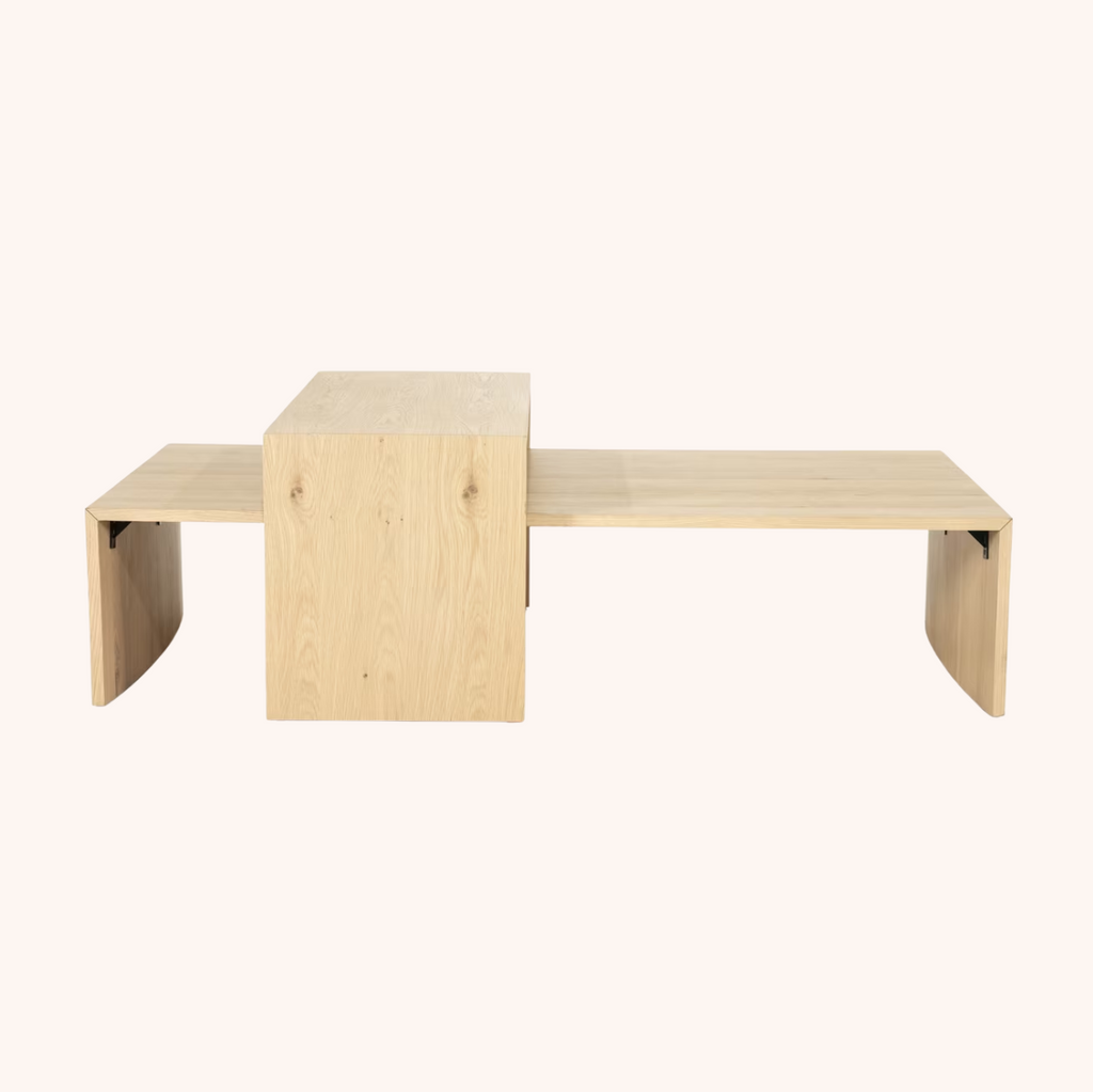 Salontafel Flo Eikenfineer, Set van 2 stuks