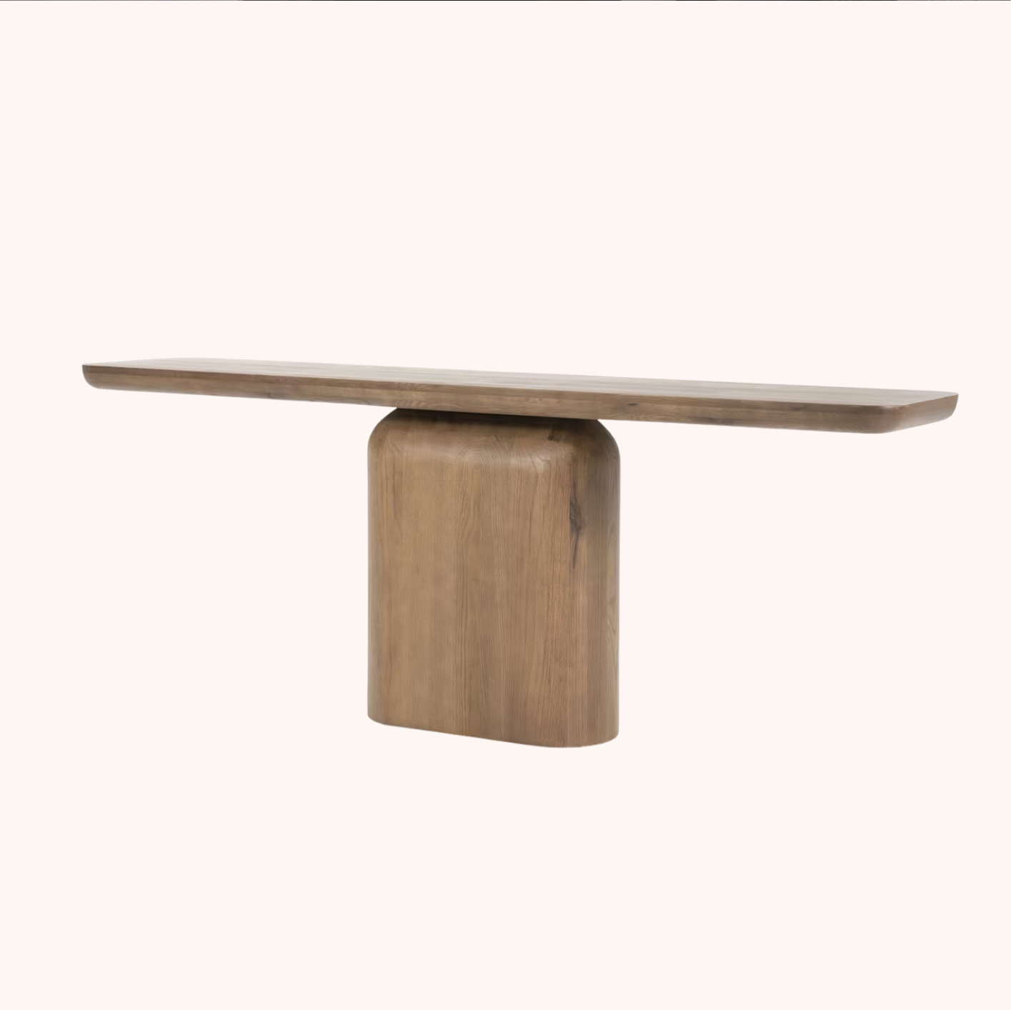 Sidetable Leon Eiken, 200cm bruin