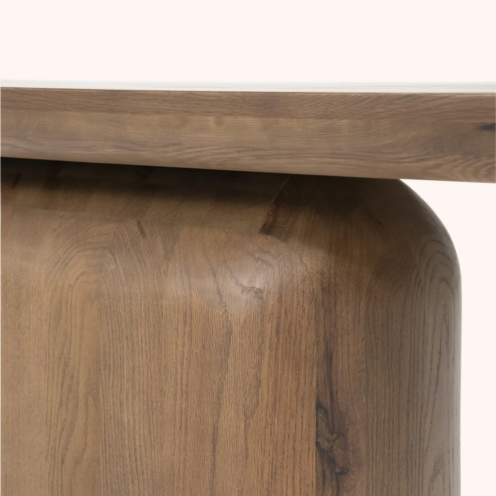 Sidetable Leon Eiken, 200cm bruin