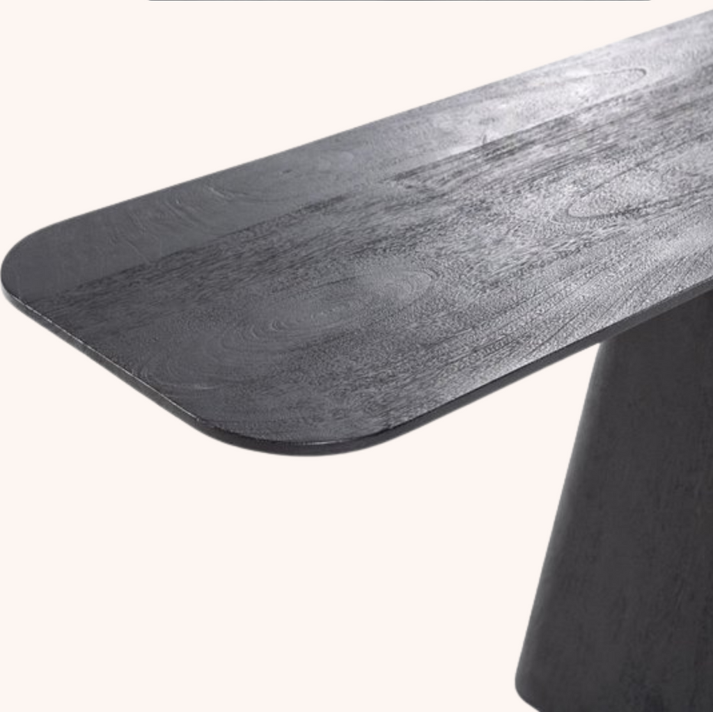 Sidetable Aron Mangohout, 180cm zwart