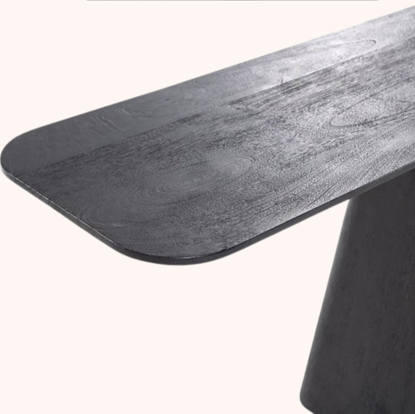 Sidetable Aron Mangohout, 180cm zwart