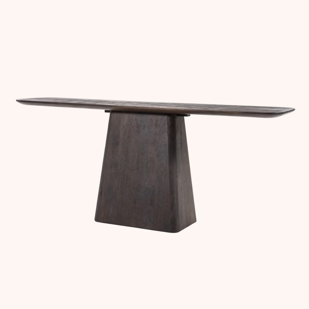 Sidetable Aron Mangohout, 180cm bruin