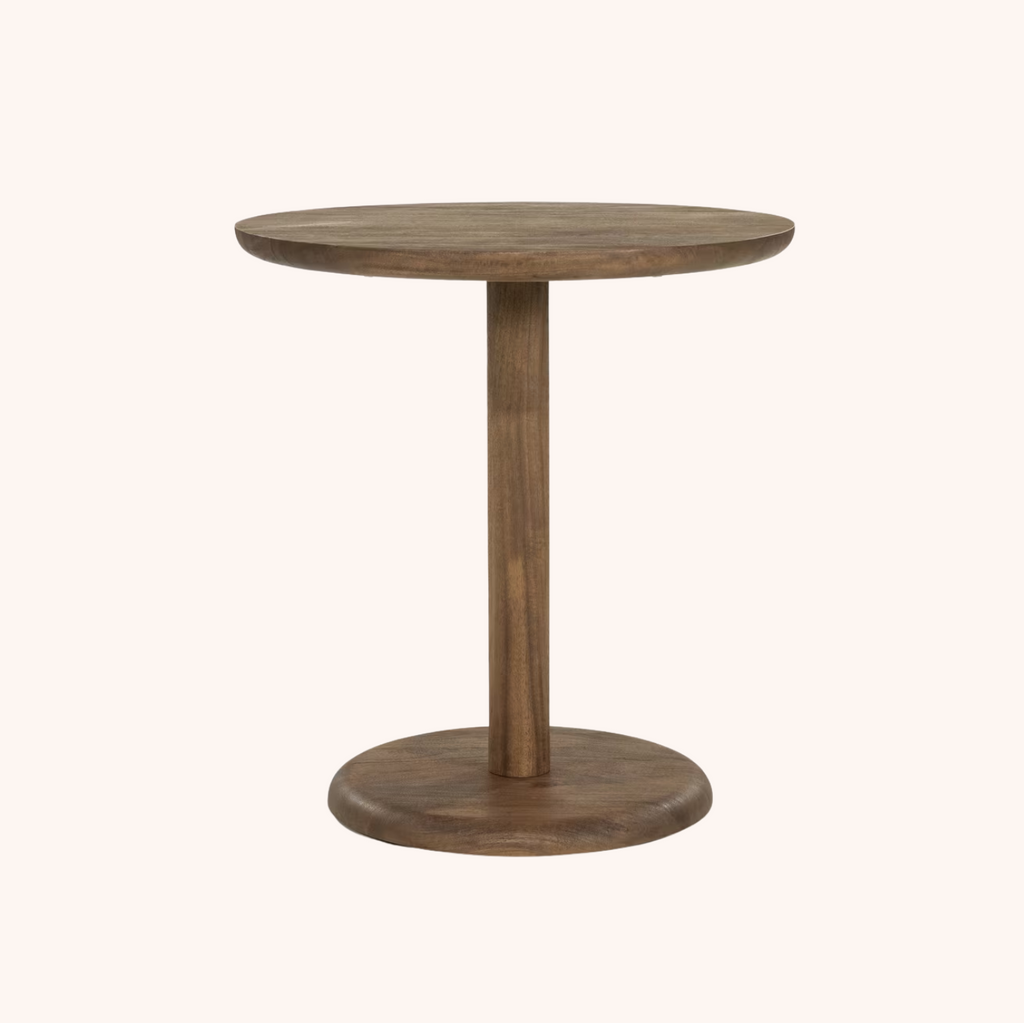 Ronde Bistrotafel Florent Mangohout, 70cm lichtbruin