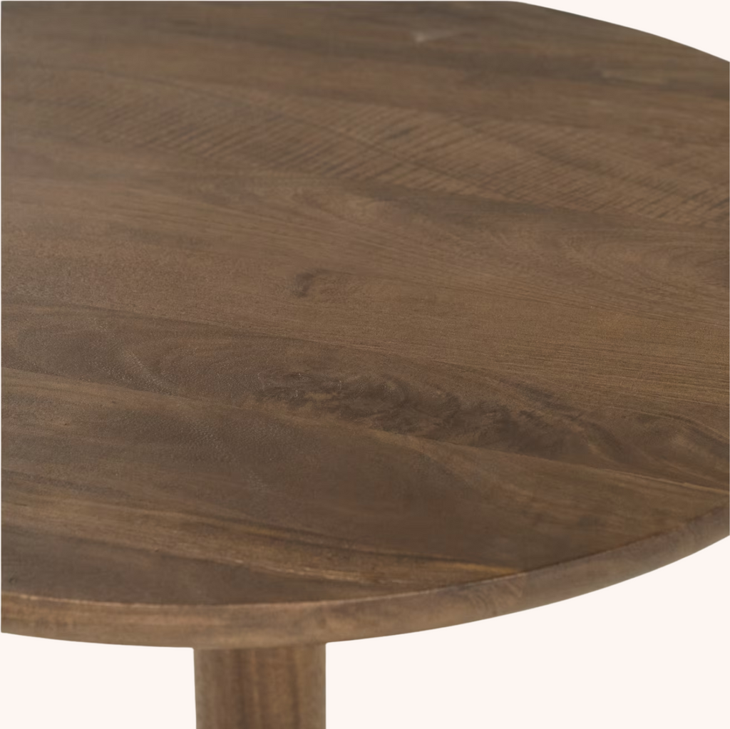 Ronde Bistrotafel Florent Mangohout, 70cm lichtbruin