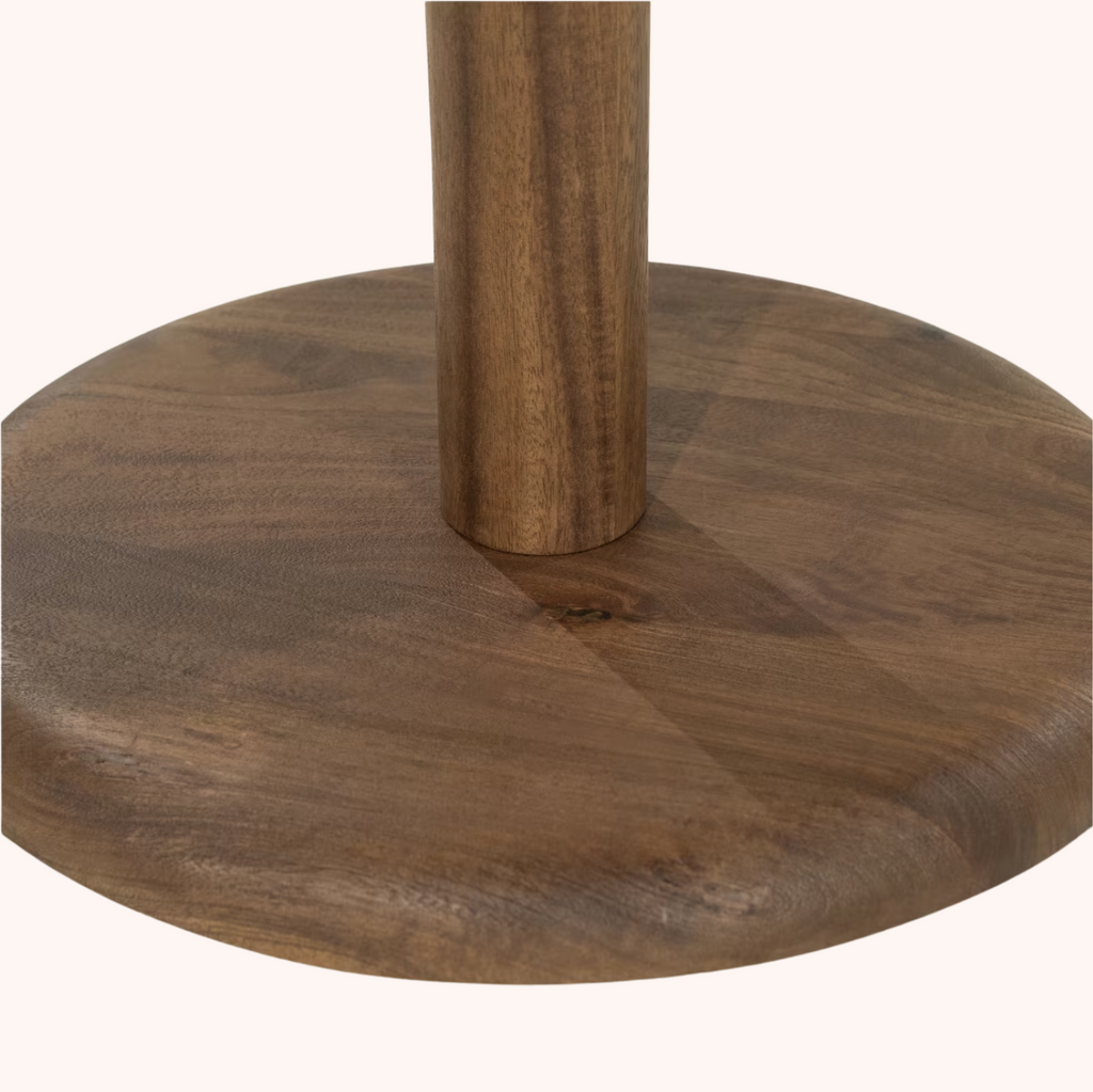 Ronde Bistrotafel Florent Mangohout, 70cm lichtbruin