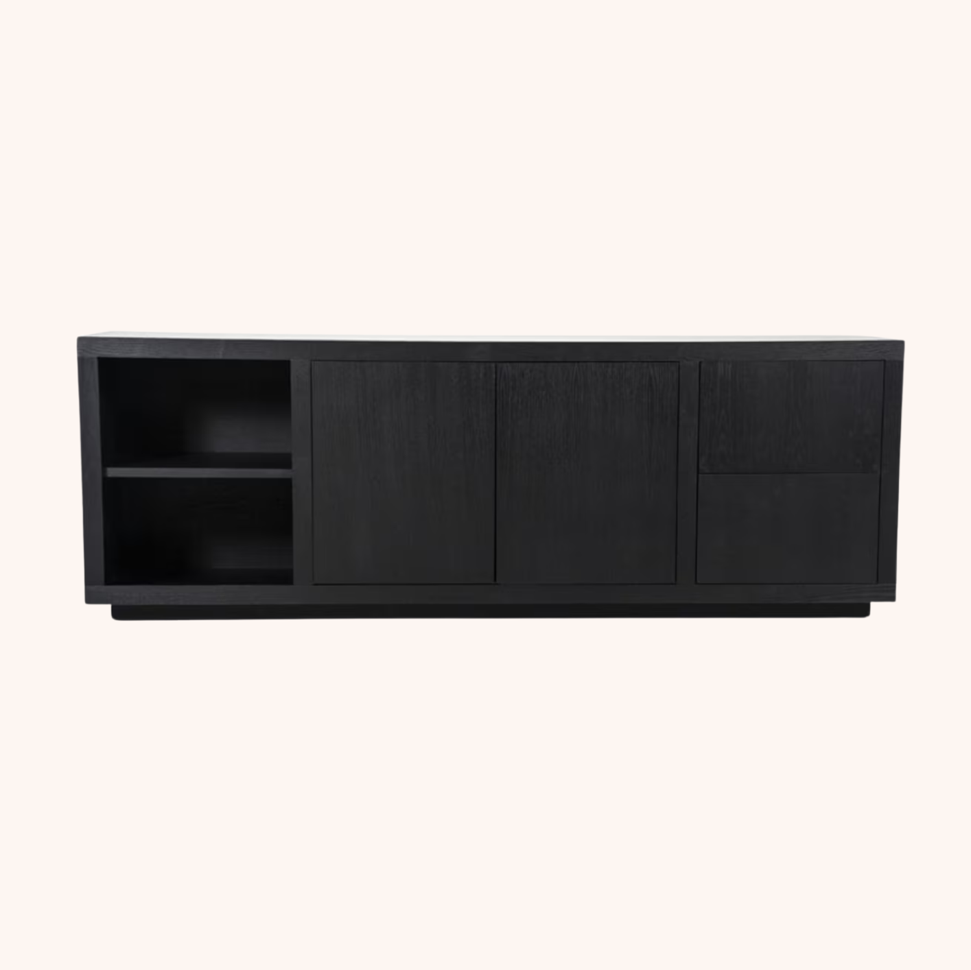 Dressoir Helsinki Eiken, 200cm zwart