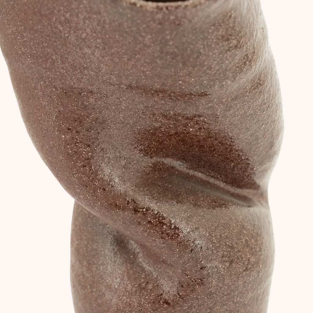 Vaas Songa Aardewerk, 36cm hoog burgundy