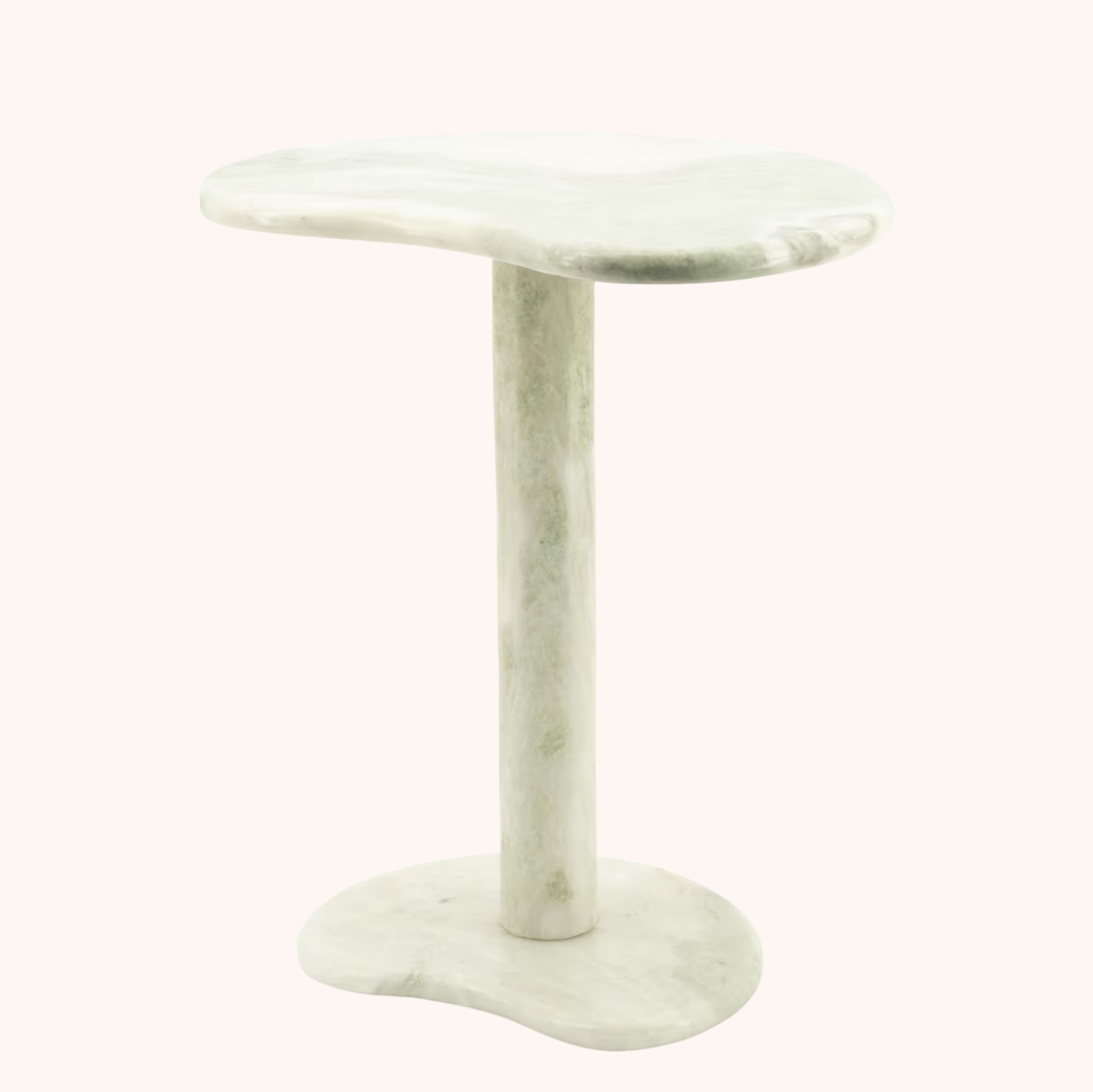 Organische Bijzettafel Verde Marmer, 45 x 33cm