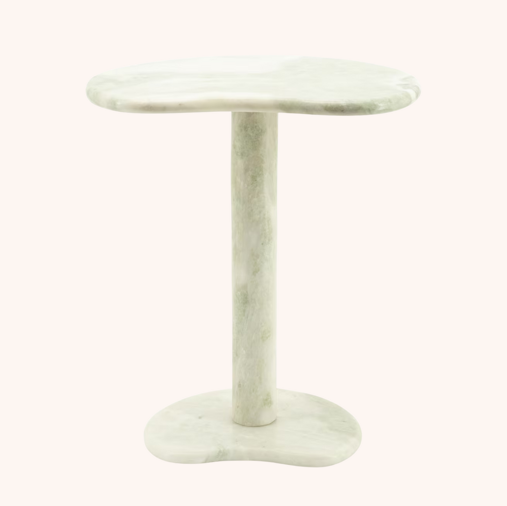 Organische Bijzettafel Verde Marmer, 45 x 33cm