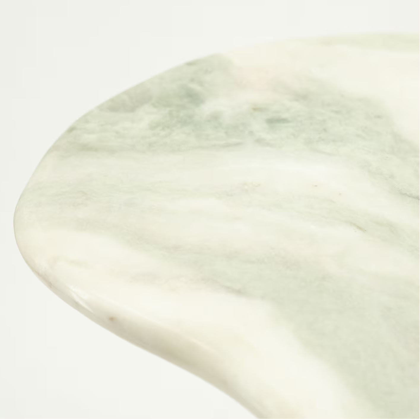 Organische Bijzettafel Verde Marmer, 45 x 33cm