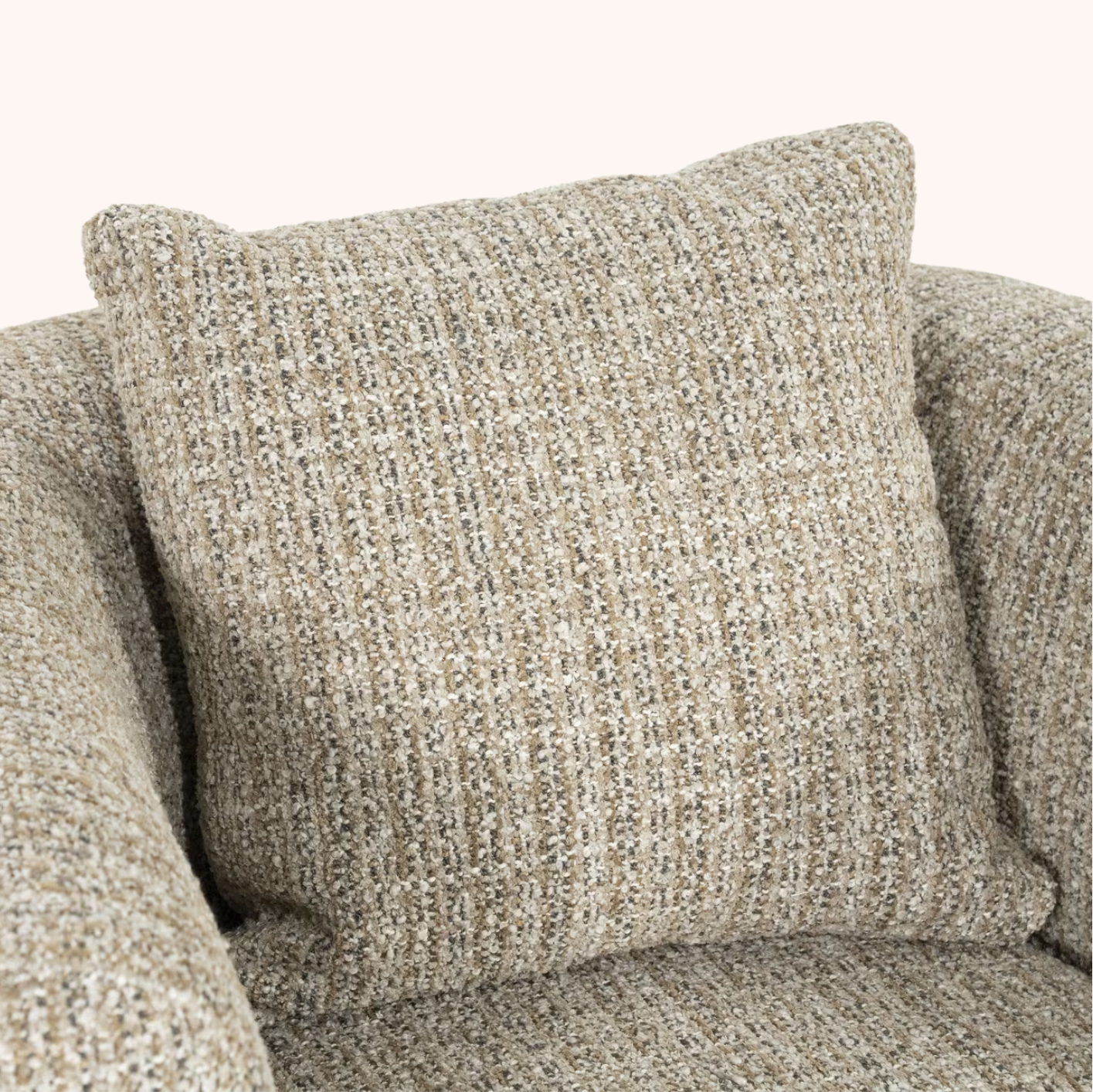 Draaifauteuil Jordan Grove Bouclé taupe