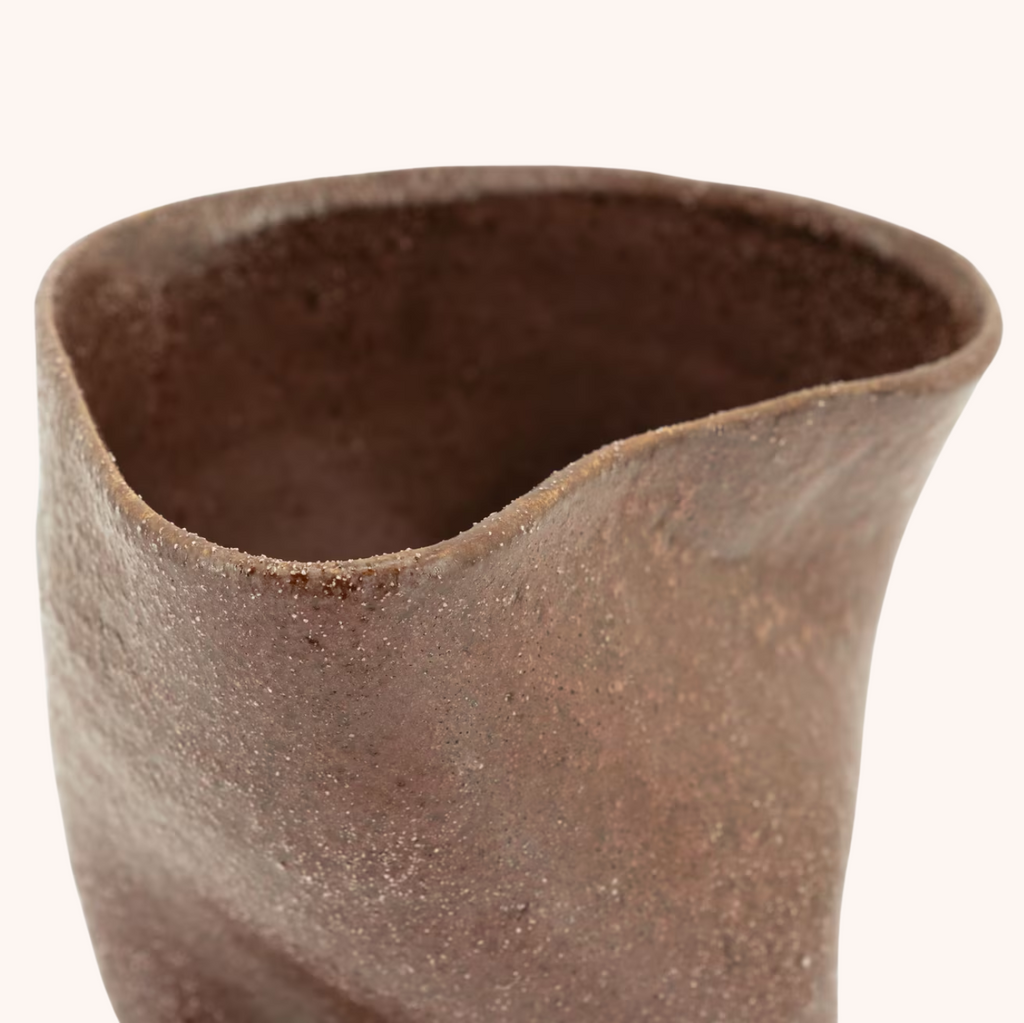 Vaas Songa Aardewerk, 36cm hoog burgundy