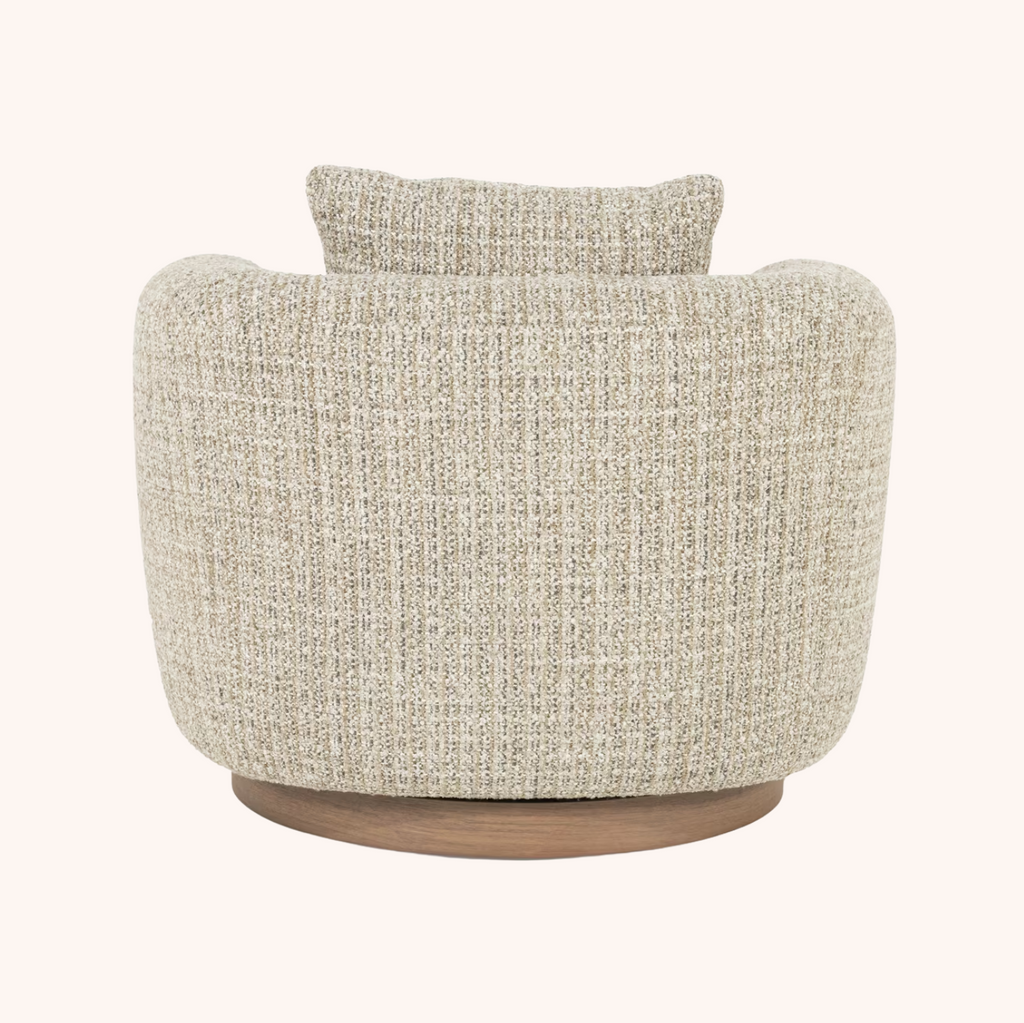 Draaifauteuil Jordan Grove Bouclé taupe