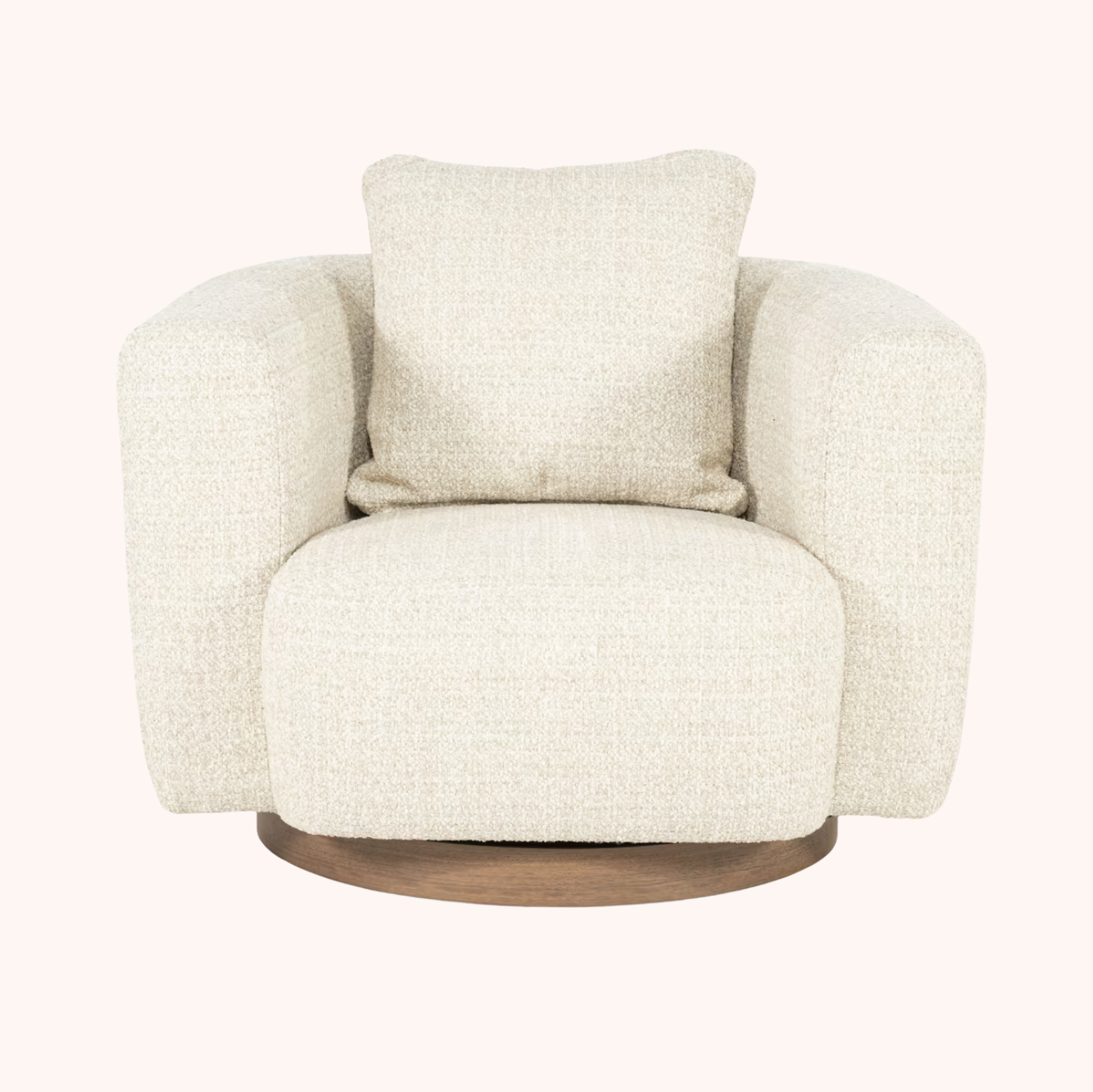 Draaifauteuil Jordan Grove Bouclé beige