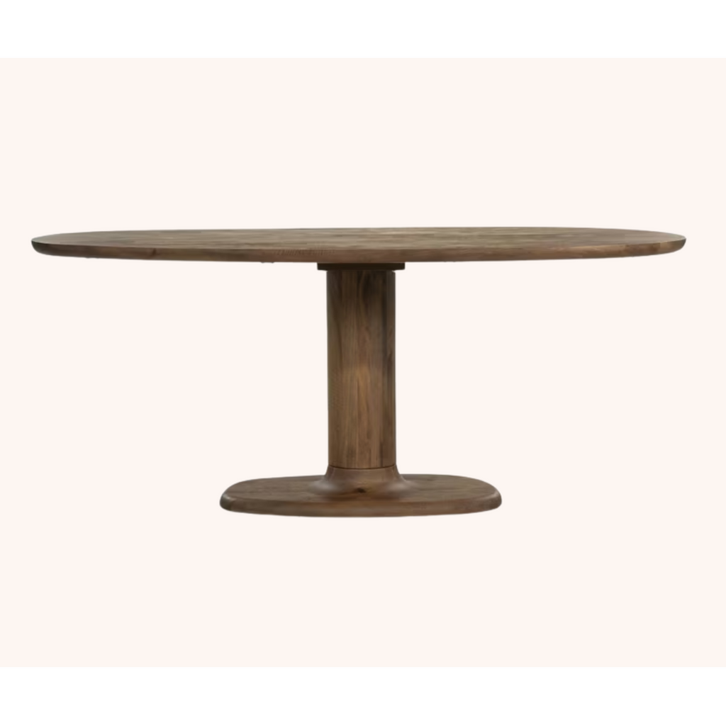 Ovale Eettafel Coco Mangohout, kleur Bruin