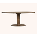 Ovale Eettafel Coco Mangohout, kleur Bruin