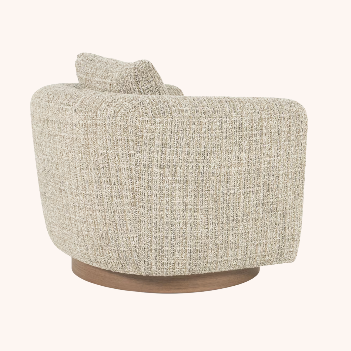 Draaifauteuil Jordan Grove Bouclé taupe