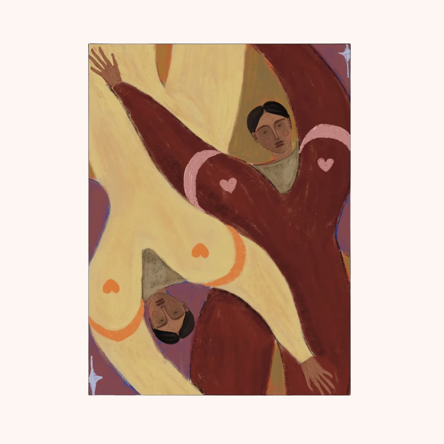 Wandkleed Stargazing in maat en frame naar keuze