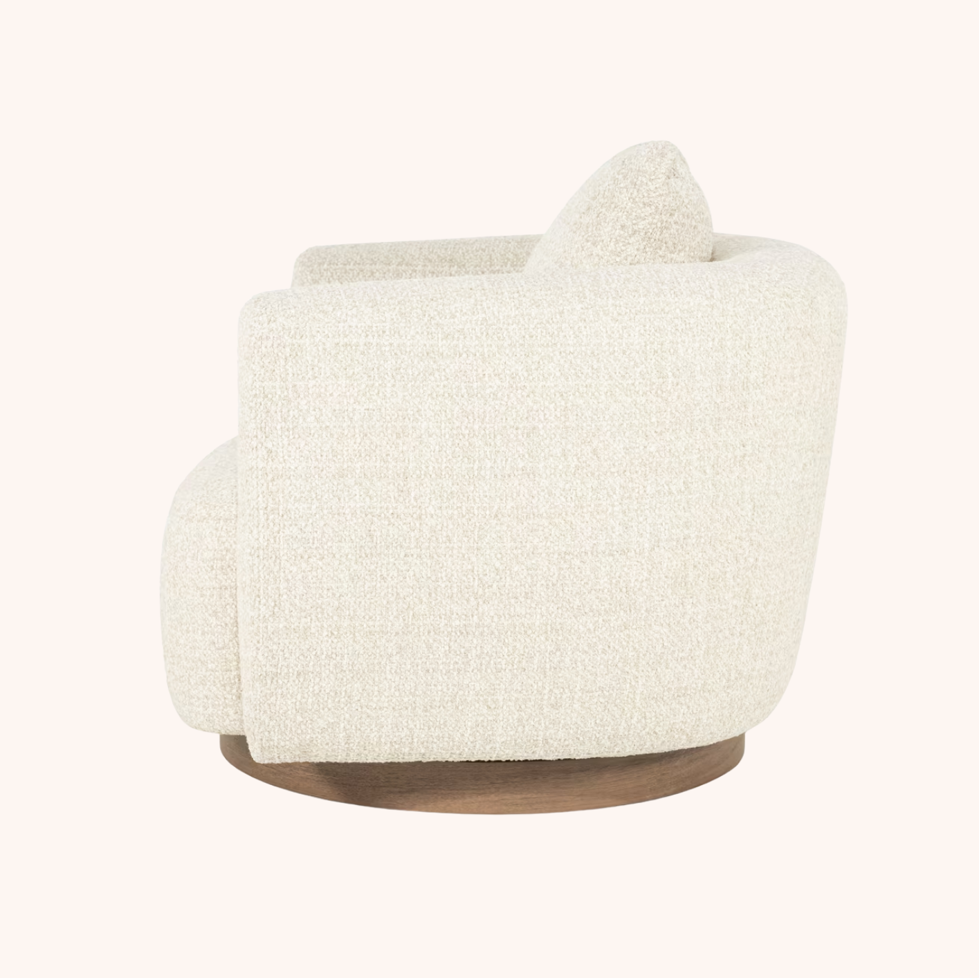 Draaifauteuil Jordan Grove Bouclé beige