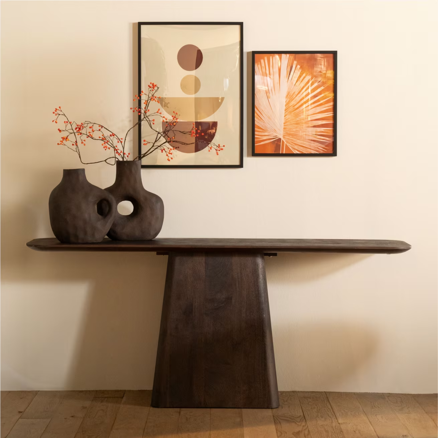 Sidetable Aron Mangohout, 180cm bruin