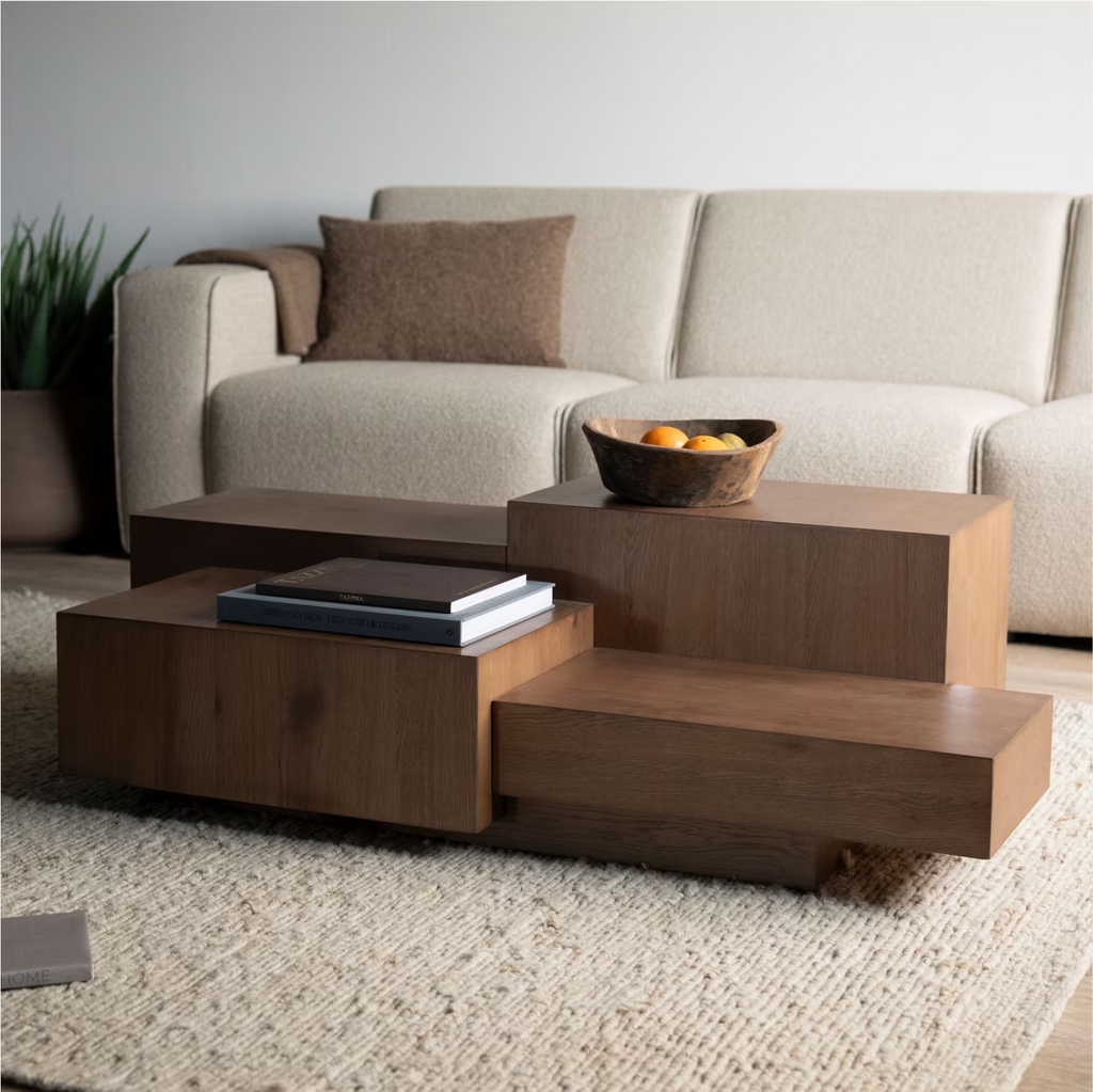 Salontafel Quinten Eiken, kleur Bruin