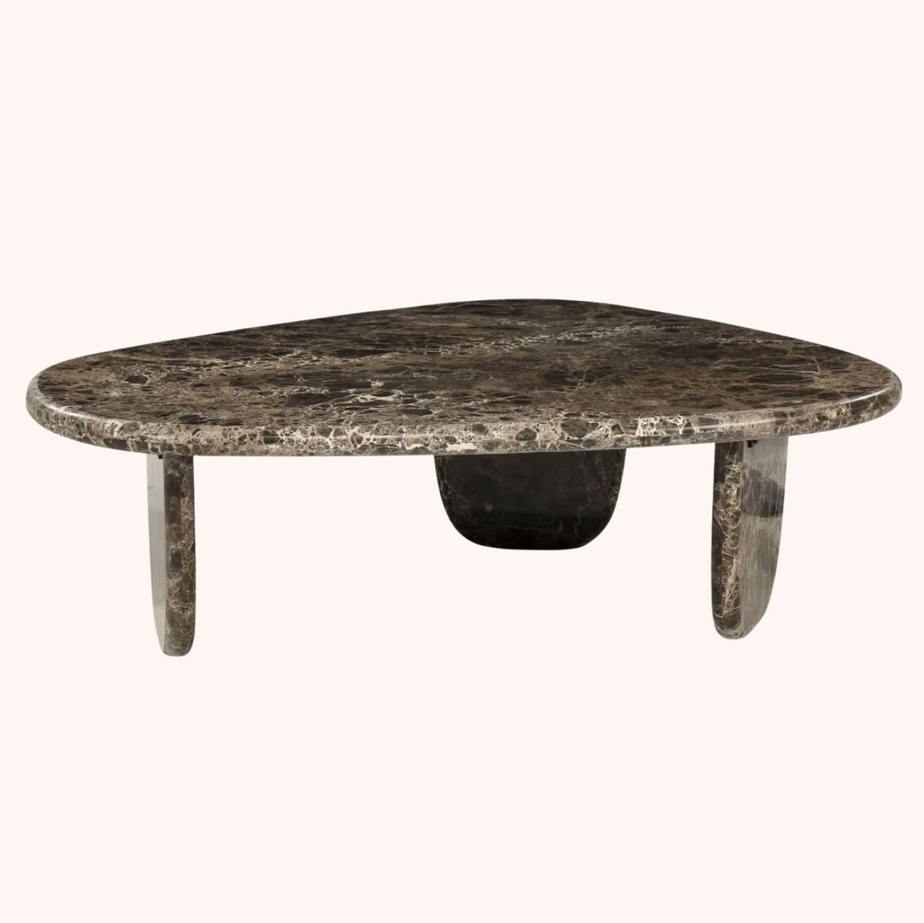 Organische Salontafel Devin Marmer, 100 x 85cm