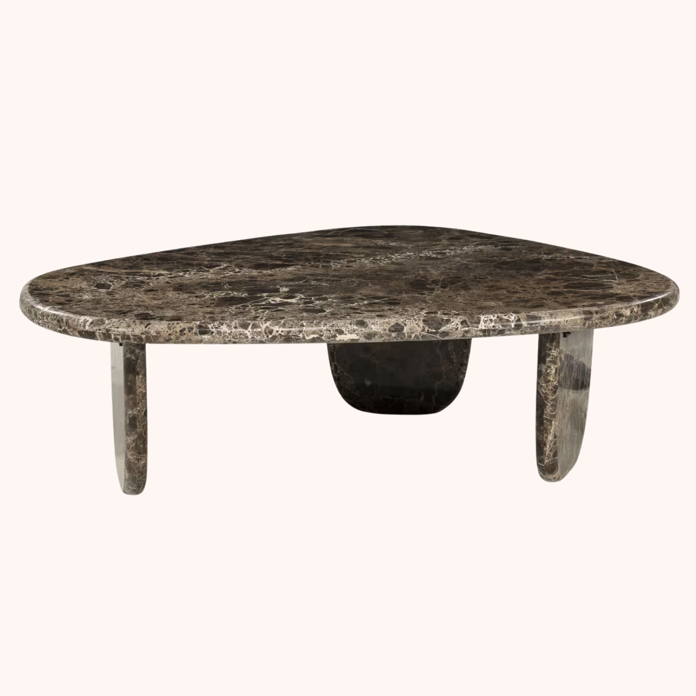 Organische Salontafel Devin Marmer, 100 x 85cm
