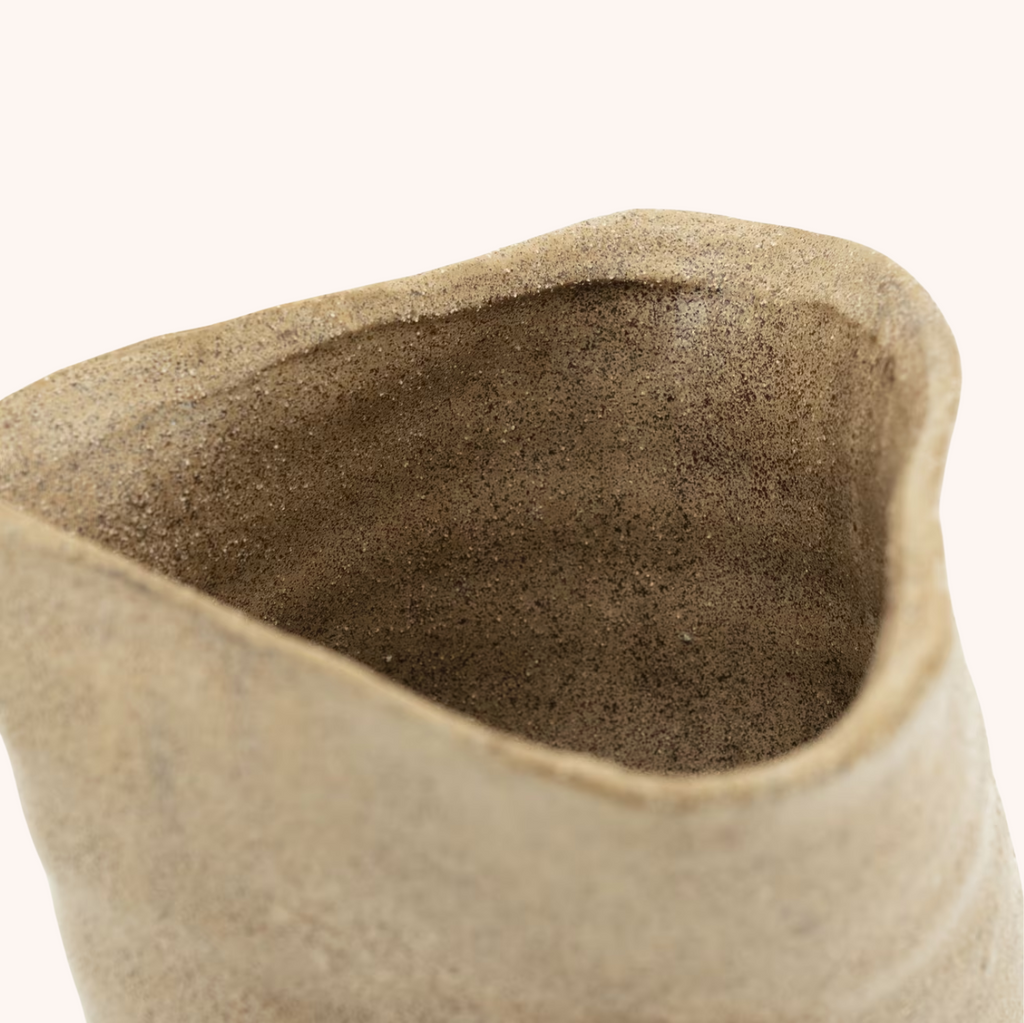 Vaas Songa Aardewerk, 36cm hoog bruin