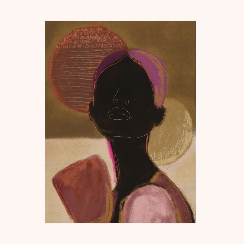 Wandkleed Silhouette Lady 2 in maat en frame naar keuze