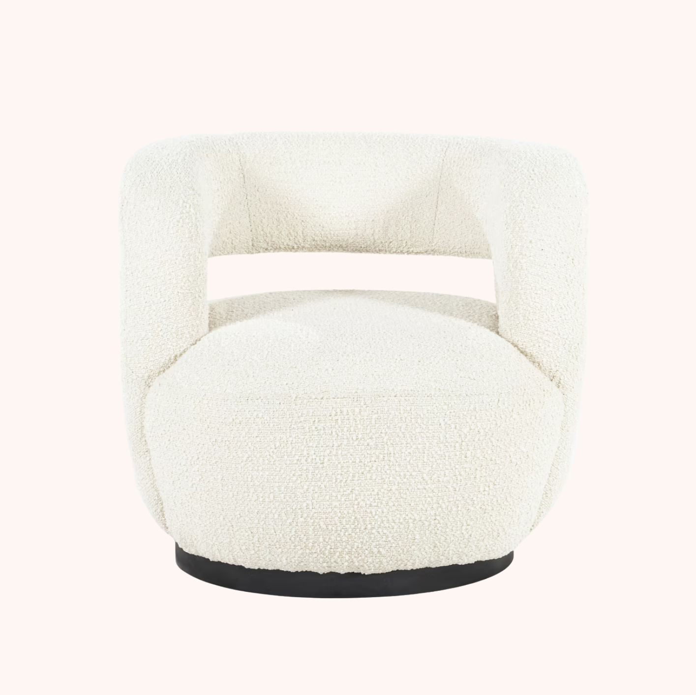 Draaifauteuil Sharon Bouclé beige