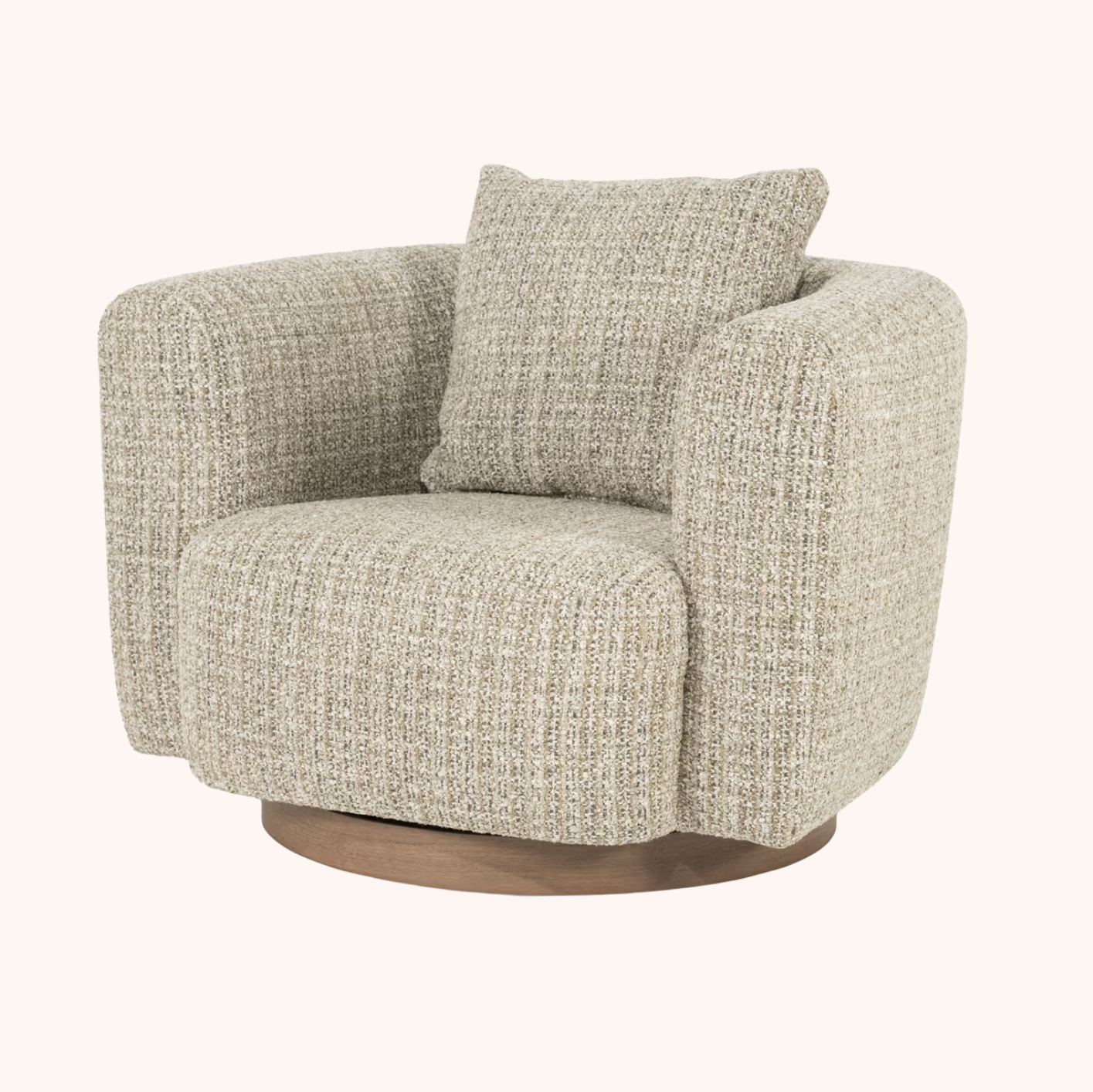 Draaifauteuil Jordan Grove Bouclé taupe