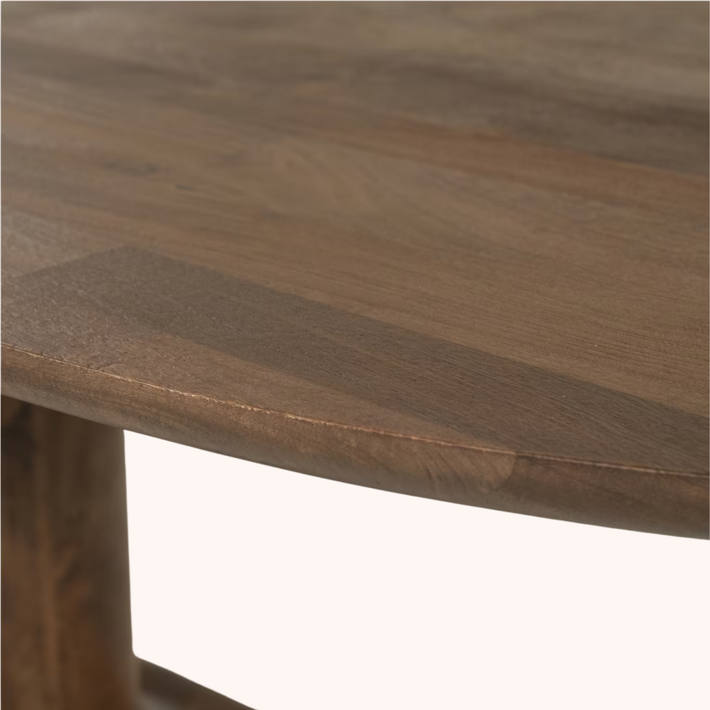 Ovale Eettafel Coco Mangohout, kleur Bruin