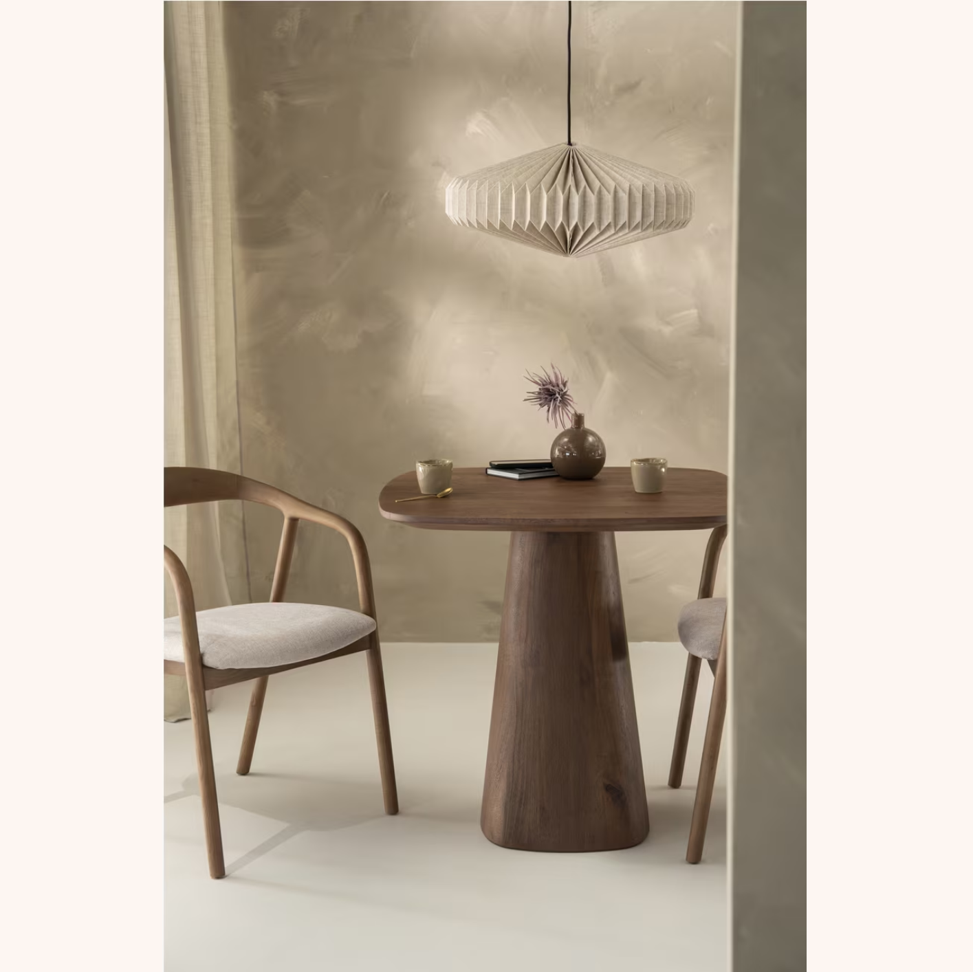 Vierkante Bistrotafel Aron Mangohout, 80 x 80cm, kleur Lichtbruin